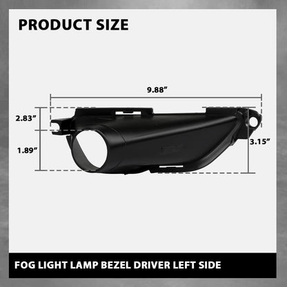 G-PLUS Fog Light Cover Lamp Bezel Left Driver Side Compatible with Jeep Grand Cherokee 2016-2022 Black 68261711AA