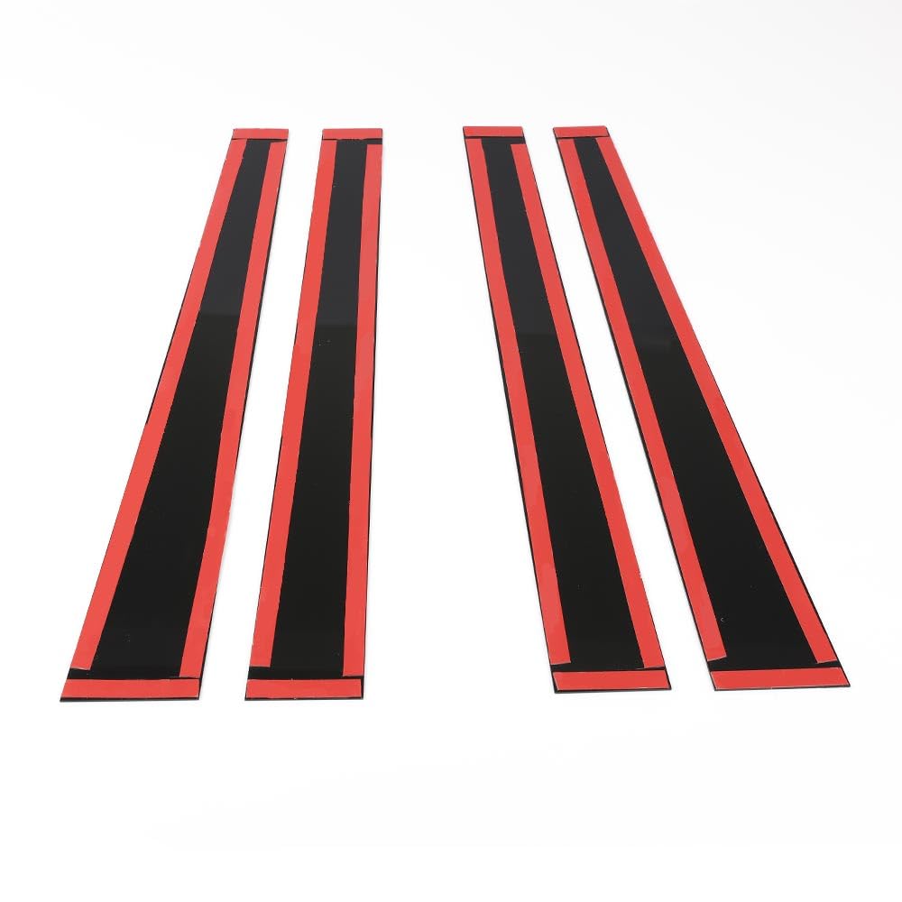 G-PLUS Window Pillar Posts Molding Trim Compatible with 1997-2003 Ford F150 SUPERCREW/Crew/Harley Pillar Posts Set Door Trim Mirror Cover 4 PCS