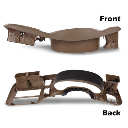 G-PLUS Dash Trim Bezel Cover Single Din Beige Compatible with Chevy Blazer S10 GMC Jimmy S15 Sonoma 1998 1999 2000 2001 2002 2003 2004 15013761 (Not Fit Double Din)
