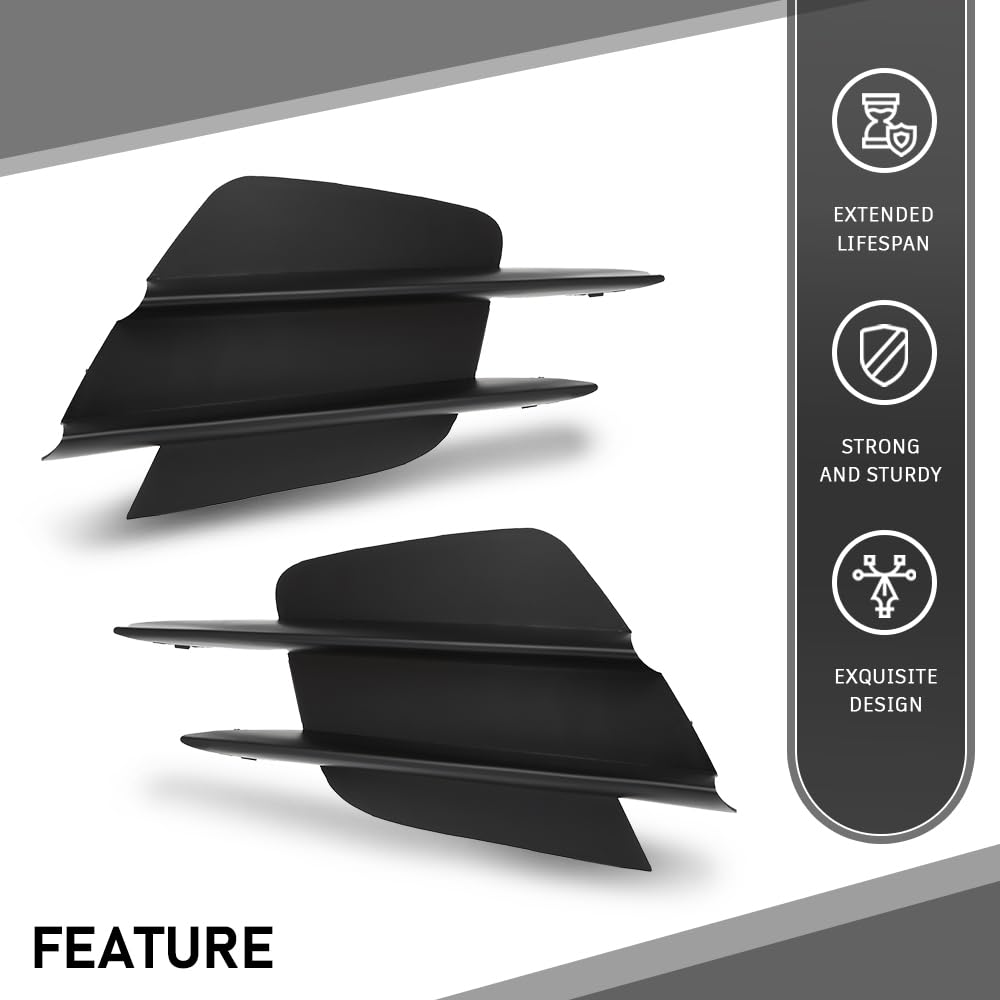 G-PLUS Pair Front Bumper Lower Grille Trim, Compatible with Benz C-Class AMG-Line 2019-2021 Facelift (W205, S205, C205, A205), LH Driver & RH Right 2PCS, 2058857202, 2058857302 Fog Light Cover