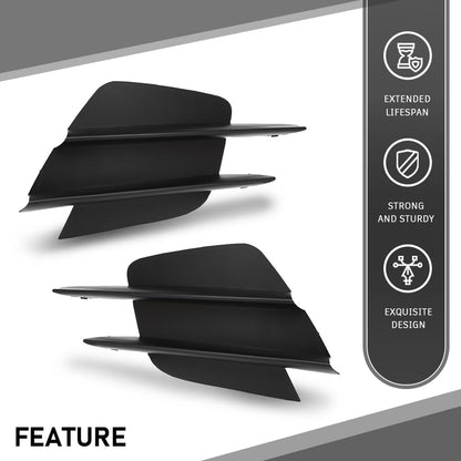 G-PLUS Pair Front Bumper Lower Grille Trim, Compatible with Benz C-Class AMG-Line 2019-2021 Facelift (W205, S205, C205, A205), LH Driver & RH Right 2PCS, 2058857202, 2058857302 Fog Light Cover