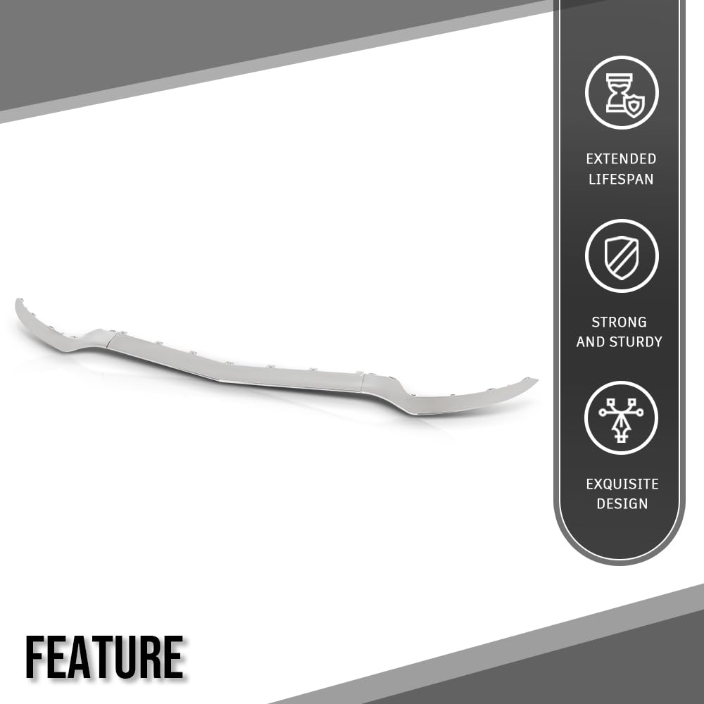 G-PLUS Front Bumper Body Molding Trim Compatible with Benz W207 E-Class E350 E400 E550 2014-2017 Fit Benz E400 2015 A2078850774, A2078850874 Silver 3Pcs