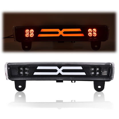 G-PLUS LED 3rd Third Brake Light Compatible with Chevy Suburban 1500 2500 2000-2006,Fit Chevy Tahoe/GMC Yukon/GMC Yukon XL 1500 2500 2000-2006 X Type High Mount Stop Lamp Clear Lens Black Housing