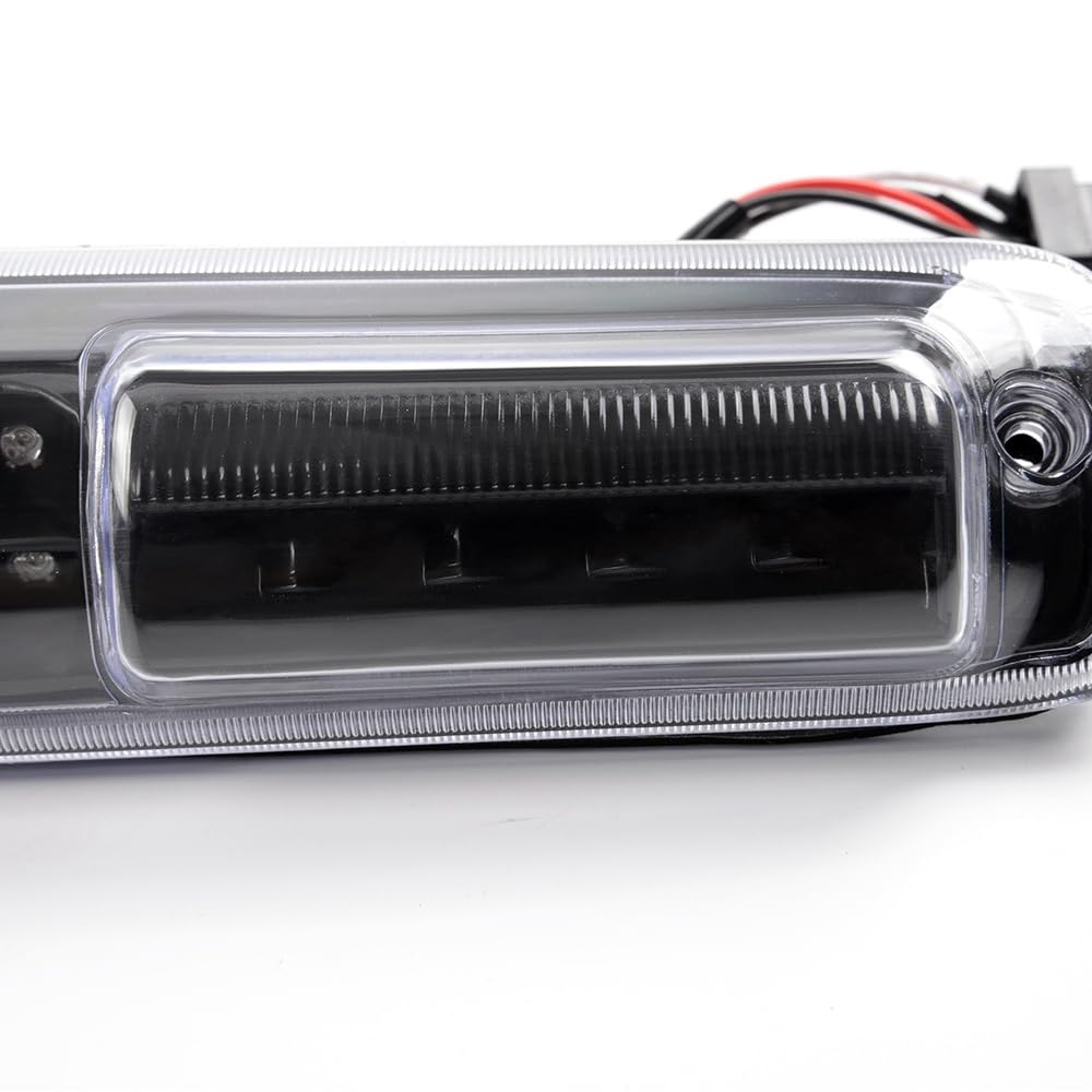 G-PLUS LED Third Brake Light Compatible with Chevy Silverado/GMC Sierra 1500 2500 3500 1999-2007 3rd High Mount Stop Lamp, Clear Lens Black Housing, 5978318 16525205 923240