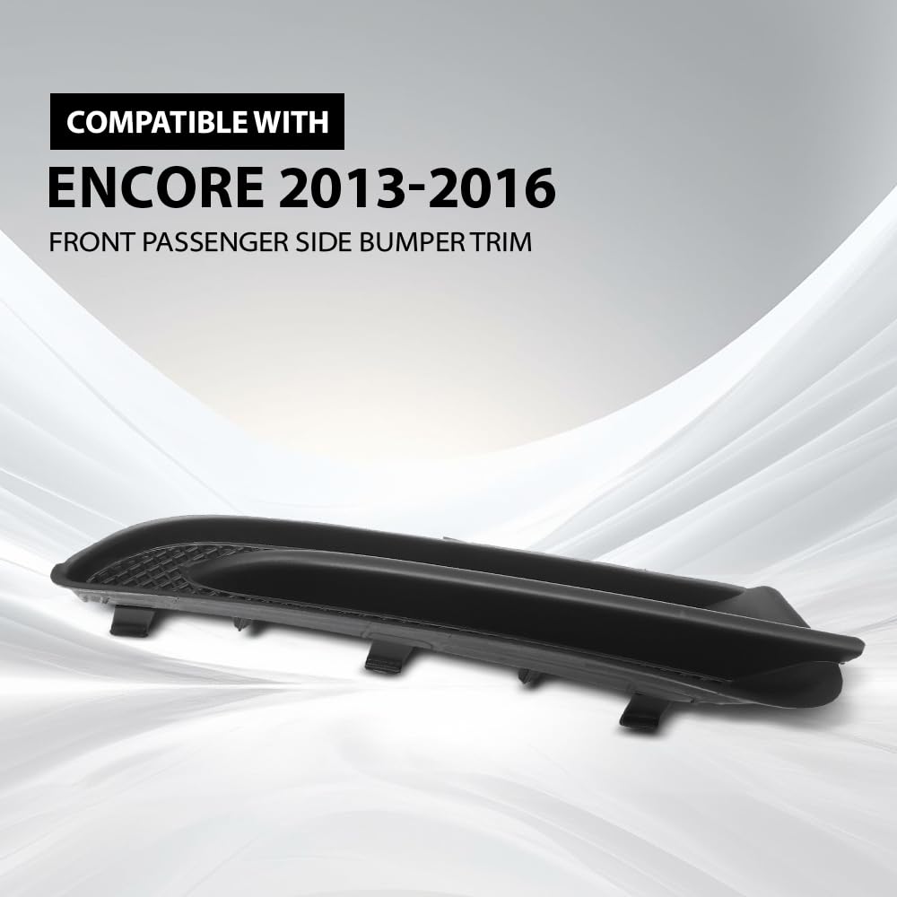 G-PLUS Bumper Trim Front Right Side Compatible with Buick Encore Sport Touring 2016,Fit Buick Encore (submodel: Base, Convenience, Leather, Premium) 2013 2014 2015 2016 95235063, GM1047107 Black