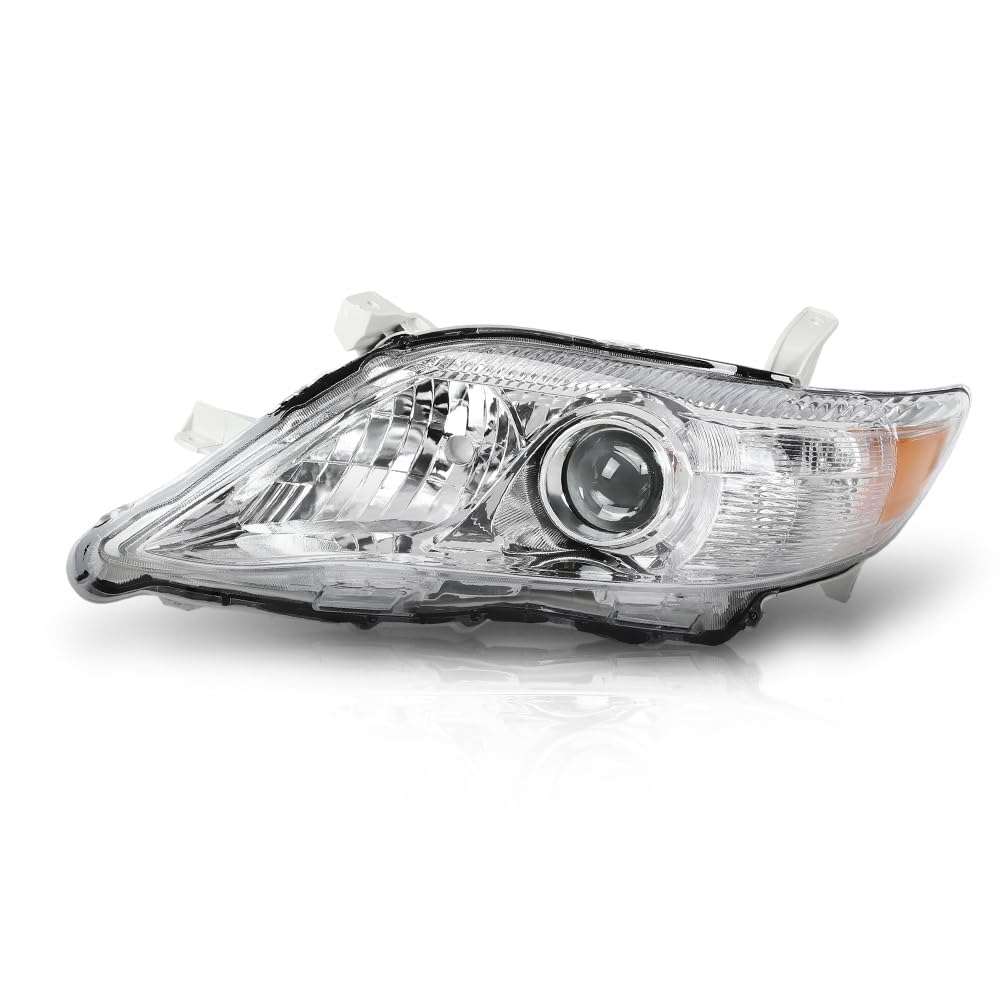 G-PLUS Headlight Assembly Front Headlamp Left Side Compatible with Toyota Camry Sedan 4-Door 2010-2011 TO2503195, TO2503195, 81150-06520, 81110-06520, 8111006500, TO2503191, 8115006500 White