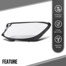 G-PLUS Headlight Lens Cover Replacement for Universal Vehicle Clear Additional Angle
