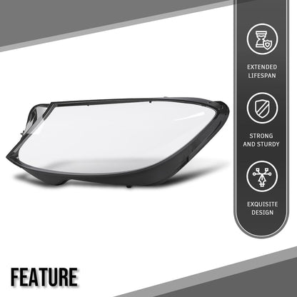 G-PLUS Headlight Lens Cover Compatible with Benz W222 S-Class 2014 2015 2016 2017 Left Side Front Headlamp Lens Cover Clear