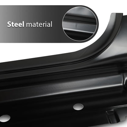 G-PLUS Rocker Panels Left and Right Side Compatible with Chevy Silverado/GMC Sierra Pickup Extended Cab 2014-2018 (Not Fit Crew Cab) Black