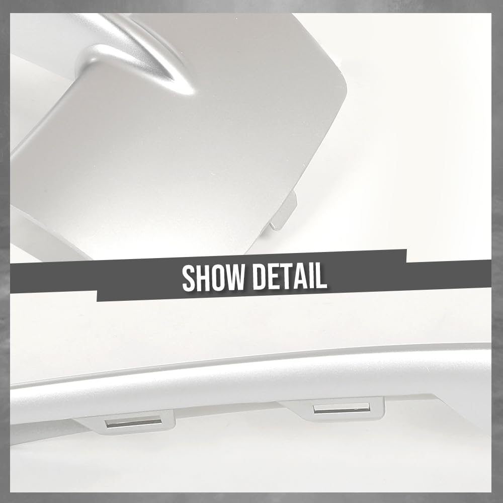 G-PLUS Front Left Fog Lamp Bumper Trim Silver Compatible with BMW X5 2014-2018 Fits Models without M Sport Line Package, Type 1 Standard Line Face Bar Grille Trim 51117303113 BM1038152