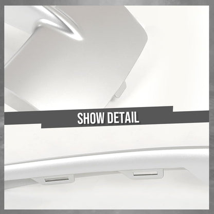 G-PLUS Front Left Fog Lamp Bumper Trim Silver Compatible with BMW X5 2014-2018 Fits Models without M Sport Line Package, Type 1 Standard Line Face Bar Grille Trim 51117303113 BM1038152