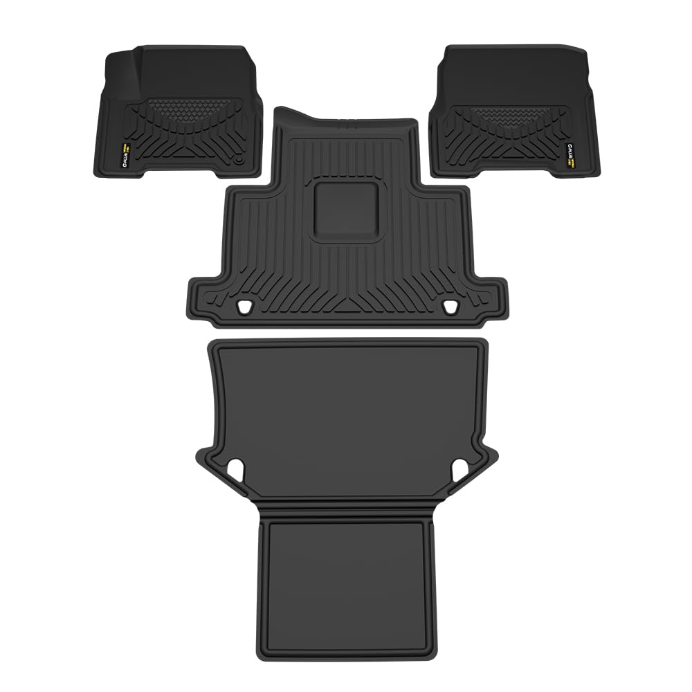 G-PLUS TPE Floor Mats Fit Volvo VNL 670 Models 2004-2018 4 PCS Black
