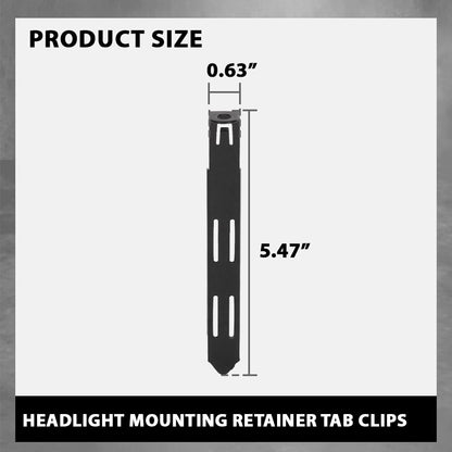 G-PLUS Headlight Mounting Installation Retainer Tab Clips 4PCS, Compatible with Ford Mustang or Cobras 1999-2004, XR3Z-13N020-AA Iron Black