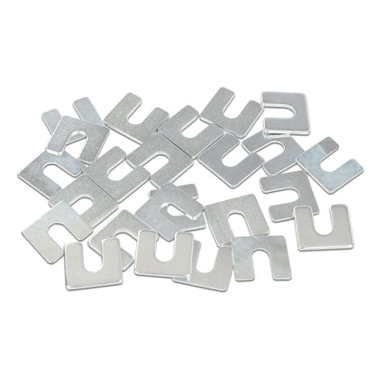 G-PLUS Fender Alignment Shims- 1/16" & 1/8" Thick- 3/8" Slot- 24 shims- #397T Compatible with GM Body