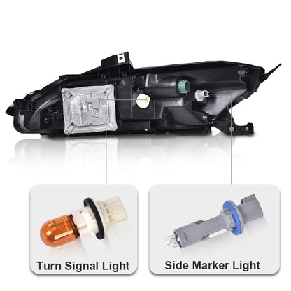 G-PLUS LED DRL Parking Light Turn Signal Lamp With Bulbs Compatible with 2014-2018 Jeep Cherokee 68157102AQ Right Passenger Side