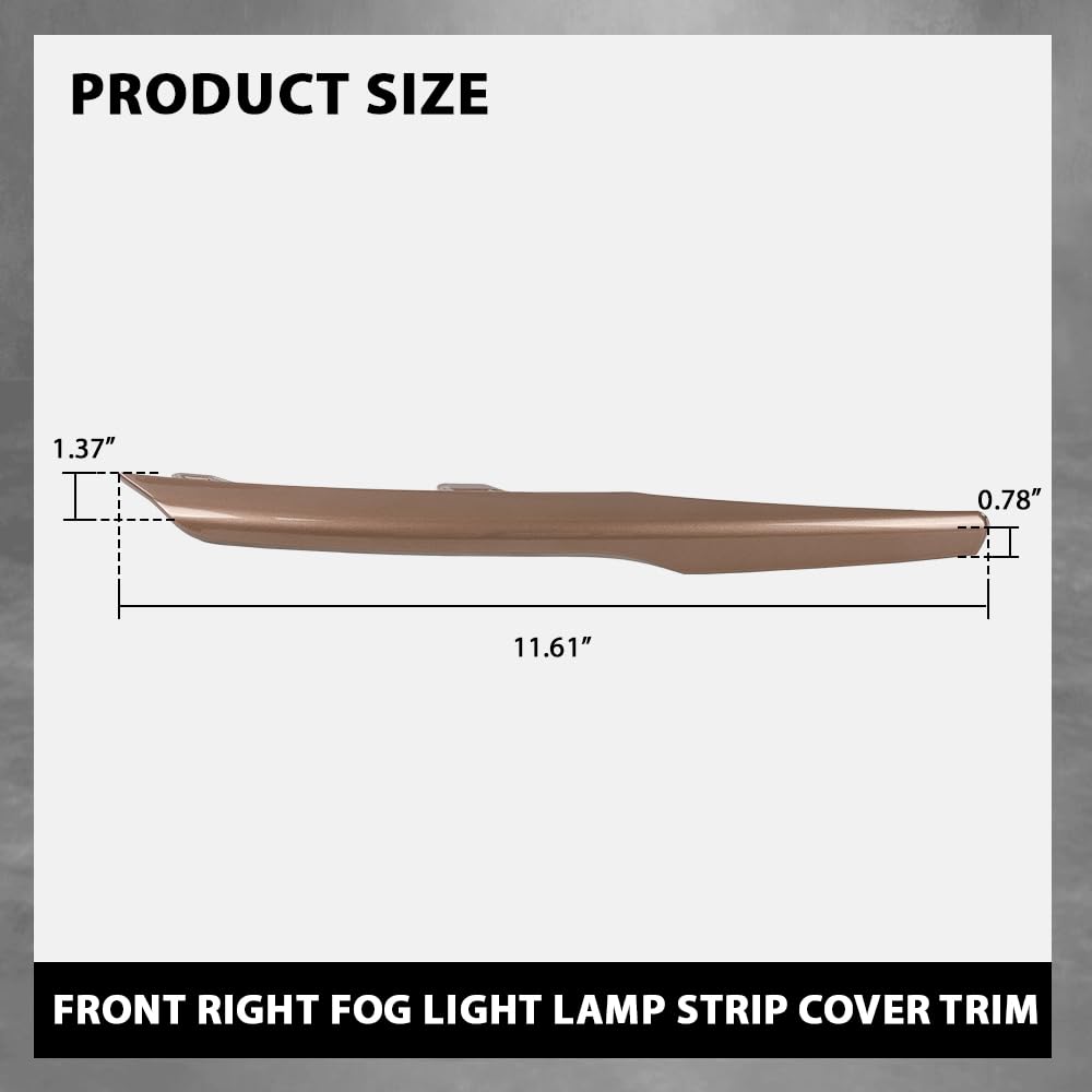 G-PLUS Front Upper Right Fog Light Lamp Strip Cover Trim Compatible with Land Rover Range Rover Evoque 2020-2022