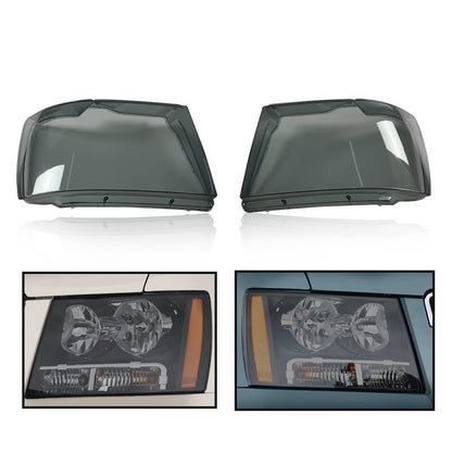 G-PLUS Headlight Lamps Protector Clear Lens Cover Smoke Compatible with 2007-2014 Chevy Tahoe Suburban 1500/2007-2013 Chevy Avalanche Suburban 2500