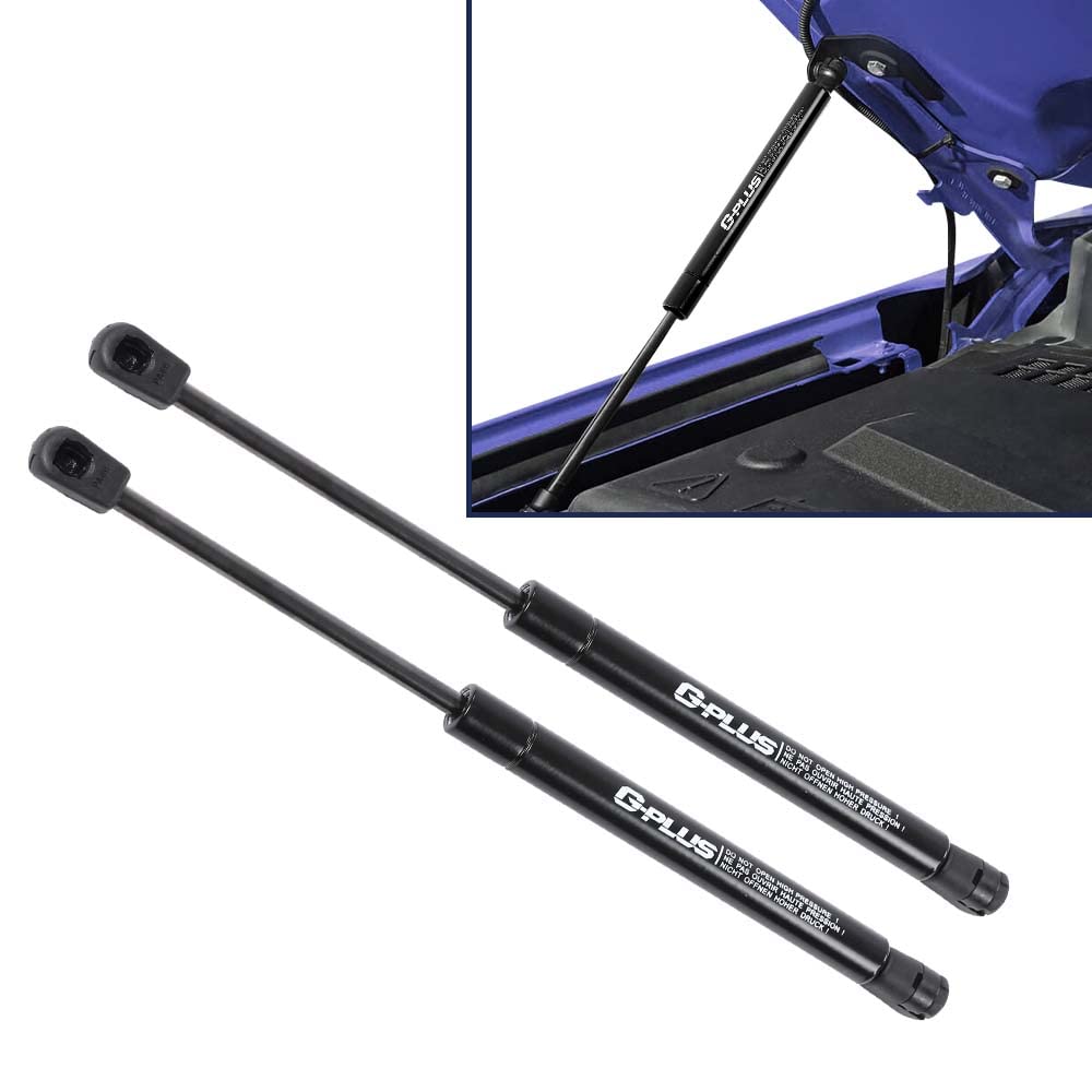 G-PLUS Racing Hood Lift Strut Damper Shock Set Complete Kit Black Compatible with Ford Mustang 15-21