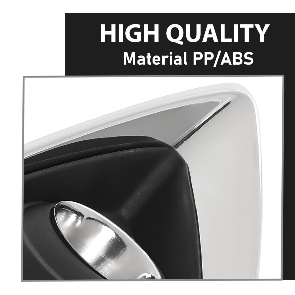 G-PLUS Fog Light Covers Front Passenger Right Side Hand Compatible with Buick Envision (submodel: Base, Essence, Preferred, Premium, Premium II) 2019 2020 42489939, GM1039266 Chrome Black