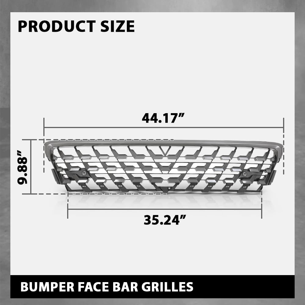 G-PLUS Front Bumper Grille Compatible with LX GX460 (submodel: Base, Executive, Luxury, Premium) 2020-2023 Fit For Models With Parking Aid Sensor 5311260340, LX1036139 Gray