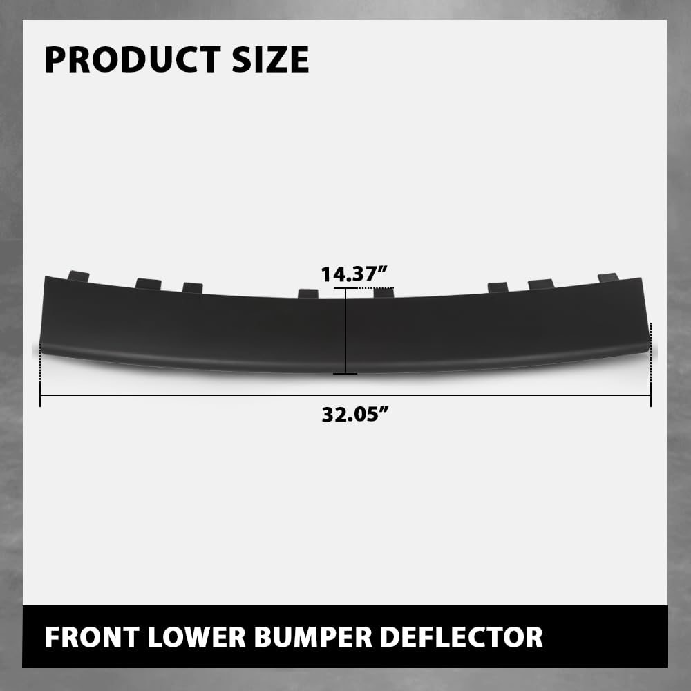 G-PLUS Front Lower Bumper Deflector Compatible with Jeep Cherokee 2016-2018 Black CH1044133, 191275369357