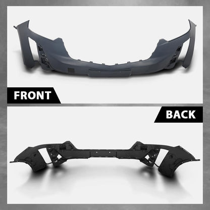 G-PLUS 1PC Front Bumper Cover Compatible with Cadillac XT6 Luxury 2020 2021 2022 2023 2024, 577443677, 343777787, Black