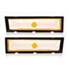 G-PLUS Pair Front Side Marker Lights Assembly Compatible With Chevy Blazer 1981-1991 /GMC Jimmy C/K R Pickup Side Chrome Bezel Marker Lamps Orange Lens 915557,91555