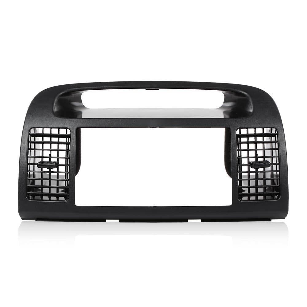 G-PLUS Upper Center Dash Trim Radio Bezel Ac Air Vents Black Compatible with Toyota Camry 2002-2006