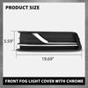 G-PLUS Front Left Fog Light Cover w/Chrome Trim Compatible with Volkswagen Passat 2016-2019 Black Driver Side without Sensor Hole