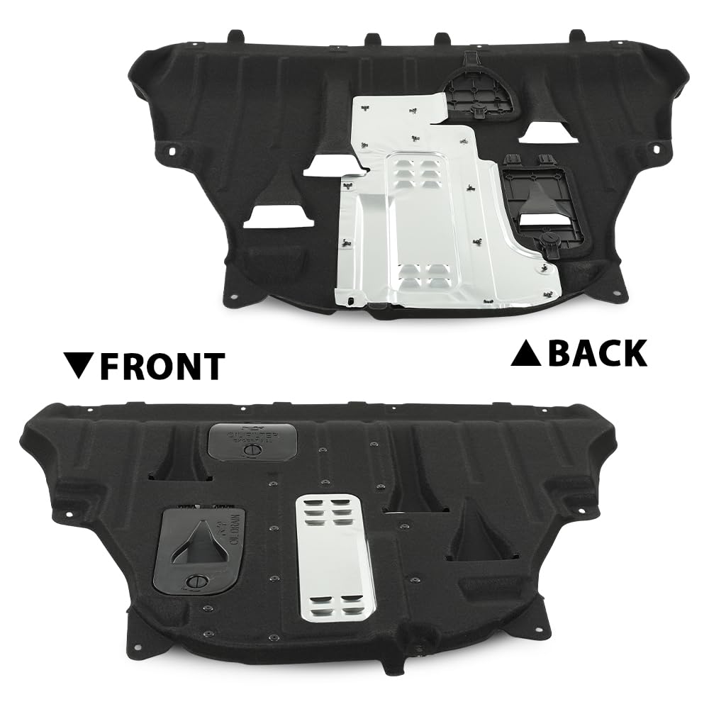 G-PLUS Engine Splash Shield Compatible with Jeep Cherokee 2015 2016 2017 2018 68102261AG CH1228156 Black