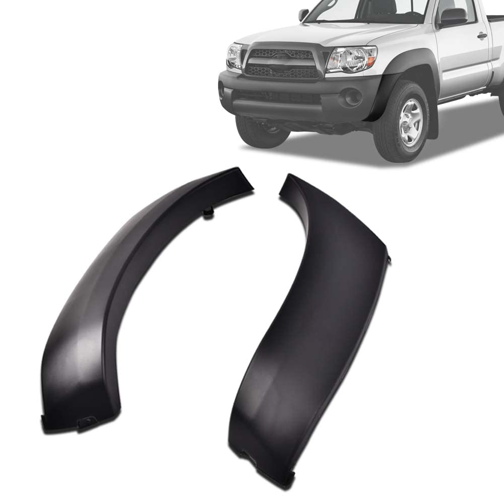 G-PLUS Bumper End Caps Compatible With Toyota Tacoma 2005 2006 2007 2008 2009 2010 2011 Black Front Primed 5211204020 5211304020 TO1005170 TO1004170