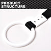 G-PLUS JDM Tsurikawa Ring Round Subway Train Bus Car Handle Hand Straps Drift Charm, Rear Bumper Warning Ring (White)
