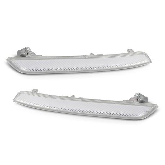 G-PLUS Pair Front Bumper Reflector Side Marker Lights, Compatible with BMW X6 E71 E72 2008-2014/ BMW X5M Only 2010-2013, LH Driver & RH Passenger Side 2PCS, White Lens, 63147187088, 63147187087