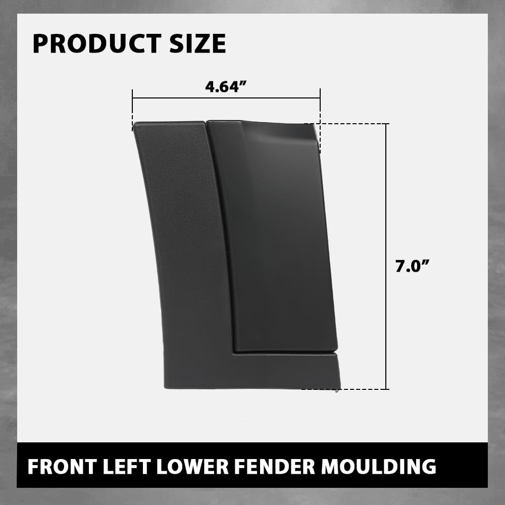 G-PLUS 1pcs Front Left Lower Fender Moulding Compatible with Range Rover Evoque 2012-2018