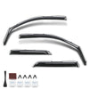 G-PLUS in-Channel Side Window Vent Visor Deflectors Rain Guards Fit Chevy Silverado 1500/2500 / 2500HD / 3500HD & GMC Sierra 1500 / 2500HD / 1500 Limited / 1500 LD Double Cab 2014-2019 4 PCS Smoky