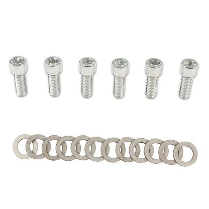 G-PLUS 12pcs SBC Stainless-Steel Hex Intake Manifold Bolt Kit for 1955-1986 Chevy Engines (265/283/302/305/327/350/400) - Silver