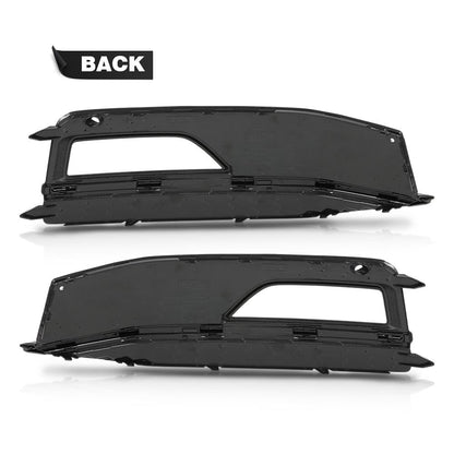 G-PLUS Front Bumper Fog Light Grilles Cover Trim Honeycomb Black with Black Ring Compatible with Audi A5 S-line/S5 2013-2017/Only Fit for S-Line Bumpers, NOT for Standard Bumpers 8T0807681M 8T0807682M