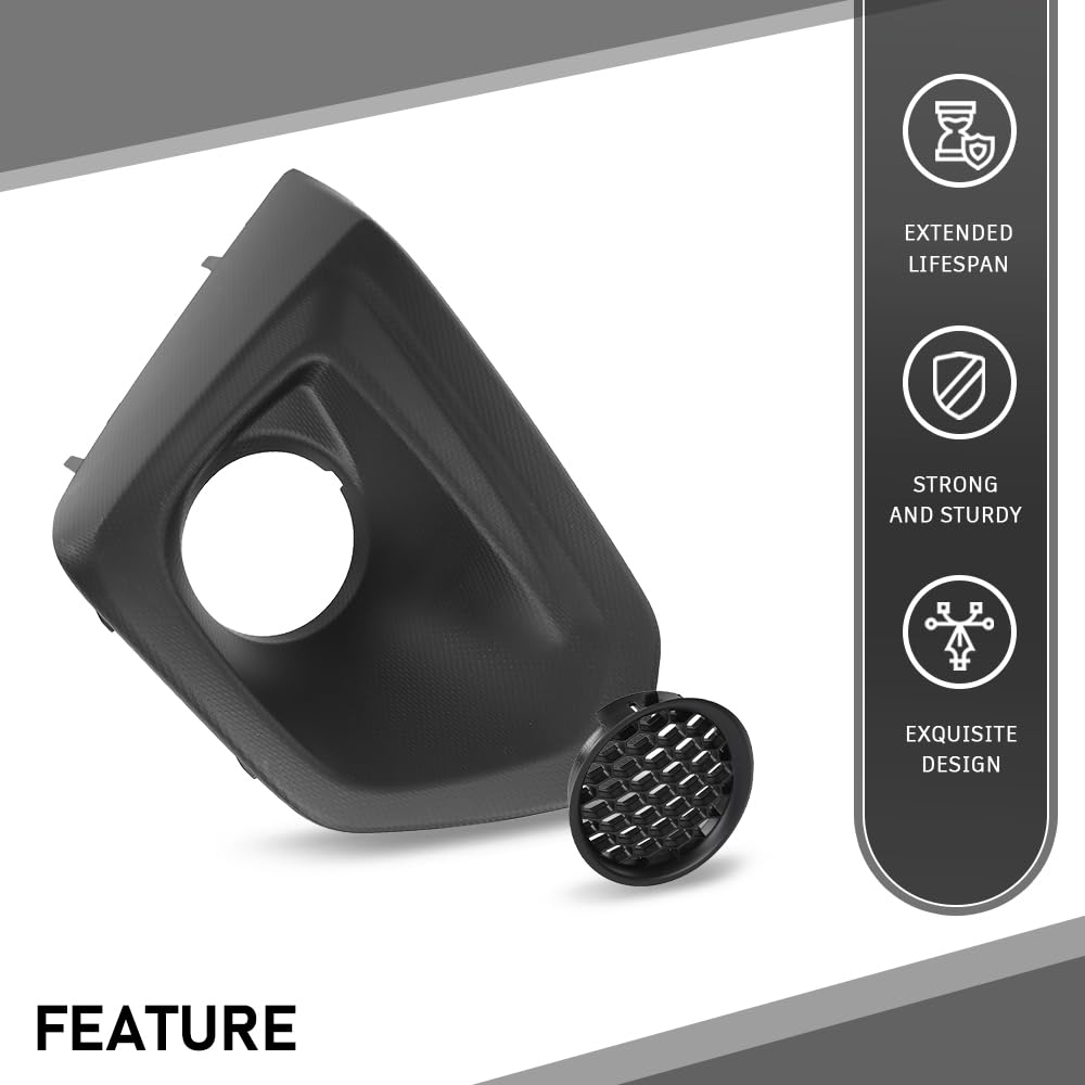 G-PLUS Front Right Fog Light Bezel Cover W/Insert Grille, Compatible with Subaru Impreza 2012-2014, Passenger Side, 57731FJ000, 57731FG200