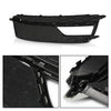 G-PLUS Front Bumper Fog Light Grille Grill Cover Black with Silver Ring Compatible with 2013-2016 Audi A5 S-Line/S5 (Facelift | LCI)/ Fit for First Generation/NOT Fit models with standard/RS bumper