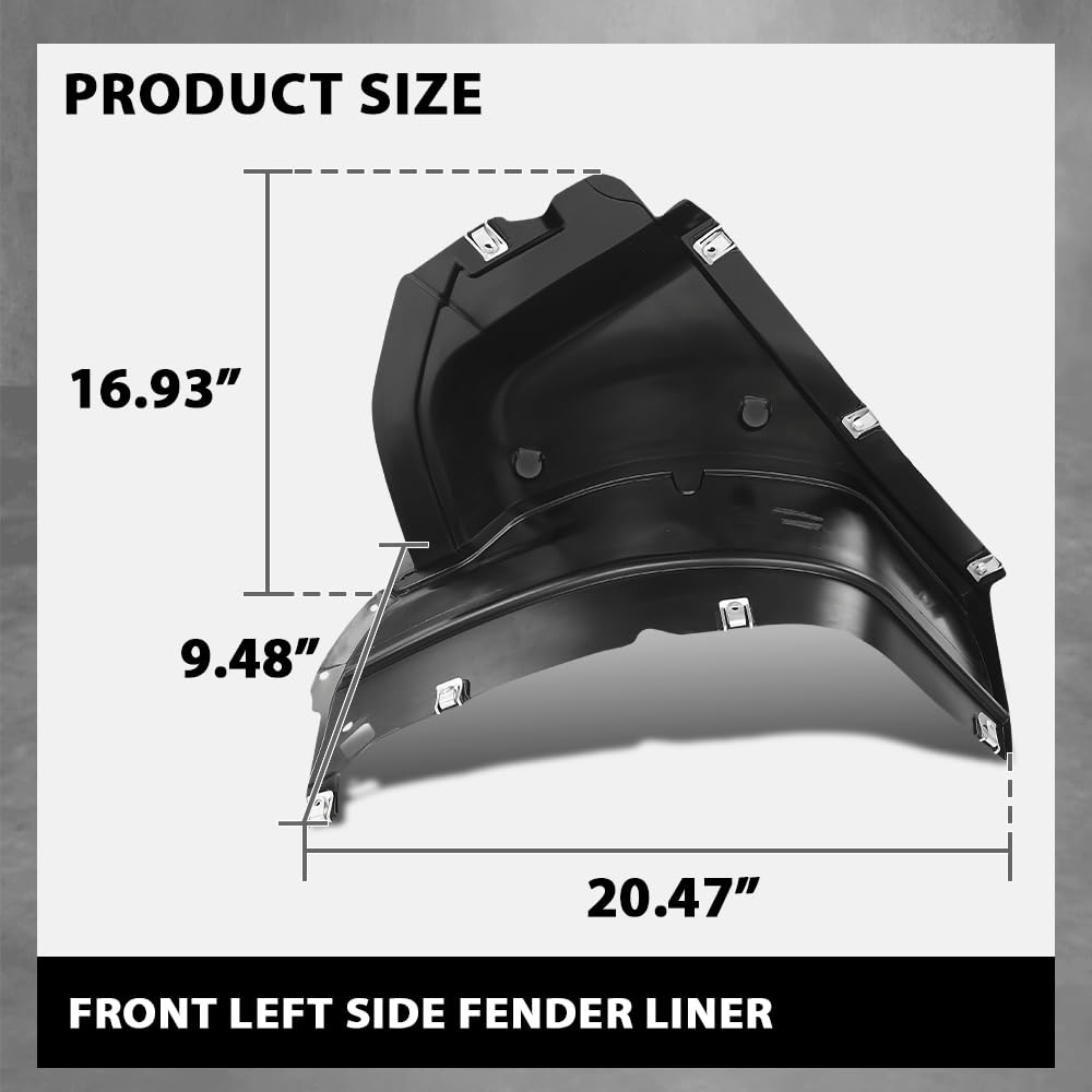 G-PLUS Fender Liner Front Driver Left Side Compatible with Audi Q3 & Q3 Quattro 2015-2018 8U0853887A, AU1248139