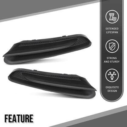 G-PLUS Driver & Passenger Side Headlight Lower Molding Bumper Trim Compatible with Buick Encore Sport Touring 2016, Fit Buick Encore 2013 2014 2015 2016 95235063, 95235062, GM1047107, GM1046107 Black