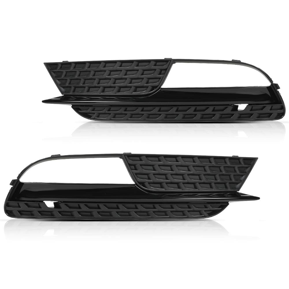 G-PLUS Front Bumper Lower Fog Light Grille Cover Grill Panel Pair Compatible with Audi A5 2012-2016/Fits Audi A5 Quattro 2012-2016/ Not fit for S5/ RS5/ A5 S-Line