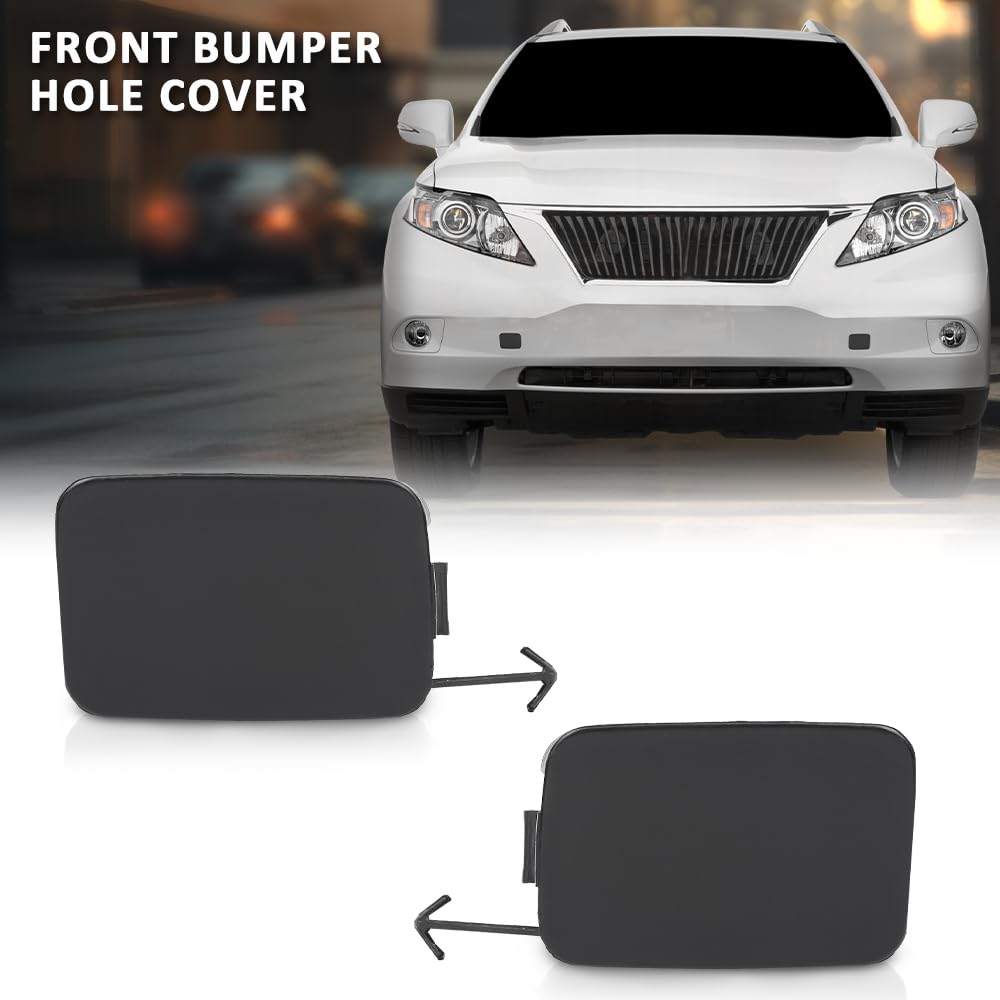 G-PLUS Front Bumper Hole Cover Bumper Tow Hook Eye Cap Left Right Compatible with Lexus RX350 RX450h Base Sport Utility 4-Door 3.5L V6 2010-2012 521280E913