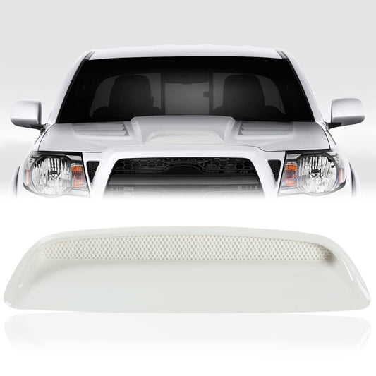 G-PLUS Hood Scoop Kit, Compatible with Toyota Tacoma 2005 2006 2007 2008 2009 2010 2011 Hood Bulge Kit Color Code 040 Super White 7618135050A1
