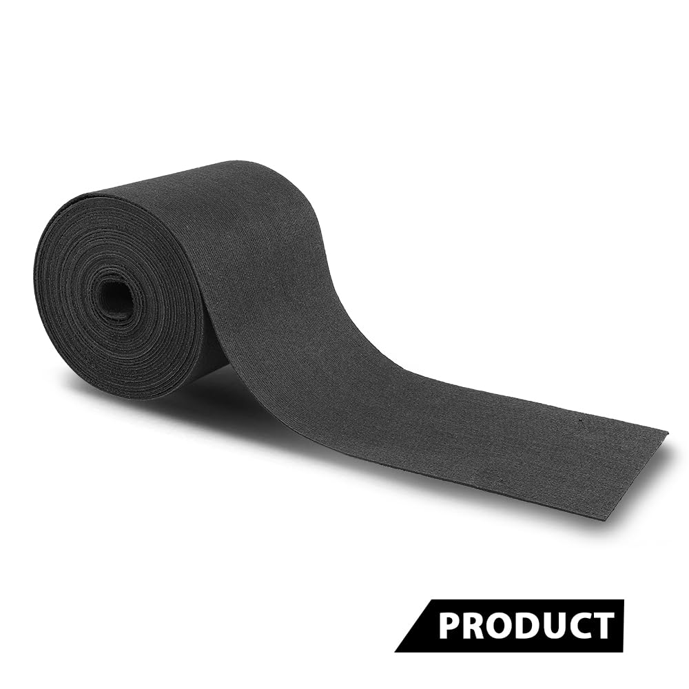 G-PLUS 9" x 50' Outdoor Ribbed Marine Carpet, Boat Trailer Bunk Carpet, Fit Boat Trailer Bunks Runner Docks Black