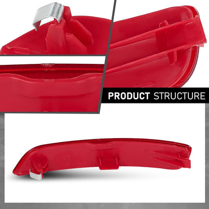 G-PLUS Left Rear Bumper Reflector Compatible with BMW F15 X5 2013-2018 63 14 7 847 591, 63147847591 Driver Side, Red