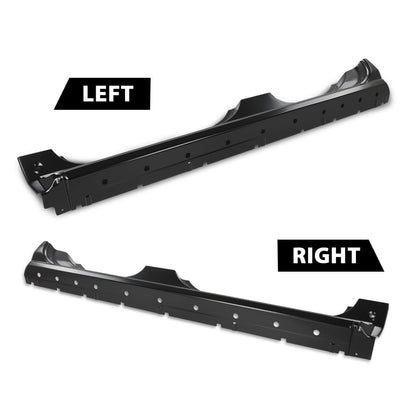 G-PLUS Rocker Panels Left and Right Side Compatible with Chevy Silverado/GMC Sierra Pickup Extended Cab 2014-2018 (Not Fit Crew Cab) Black