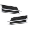 G-PLUS Bumper Grille Fog Light Cover Left & Right Side Compatible with Cadillac XTS 3.6L 2013-2017,Fit Models With Daytime Running Light 20901633, 20901632, GM1039149, GM1038149 Chrome Black