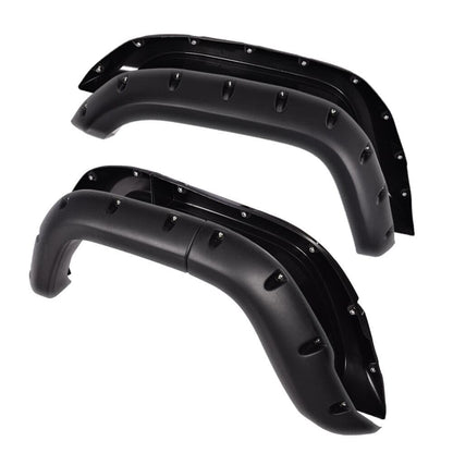 G-PLUS Fender Flares, Compatible with Jeep Cherokee XJ 1984-2001 4-Door Sport Utility Models, Not Fit Models with Side Skirts(Ground Kits), Body Modification (Textured Pocket Riveted Wheel Cover)