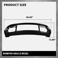 G-PLUS Bumper Grille Bezel for Jeep Grand Cherokee 2016-2021 Black Style Side View